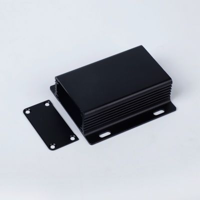 Durable Custom Enclosure With Mounting Brackets In Anodized Silver and Black 49*24*80mm