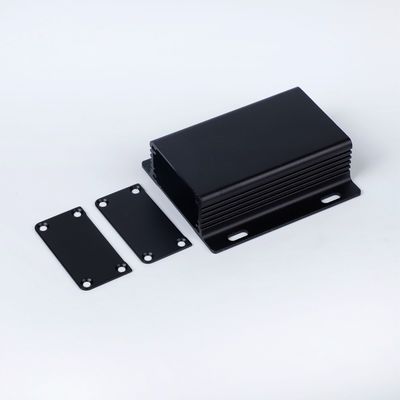 Durable Custom Enclosure With Mounting Brackets In Anodized Silver and Black 49*24*80mm