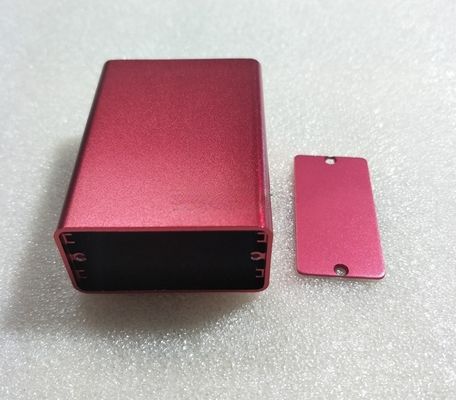 OEM Black Red Sandblasting Extruded Aluminum Case In Small Size