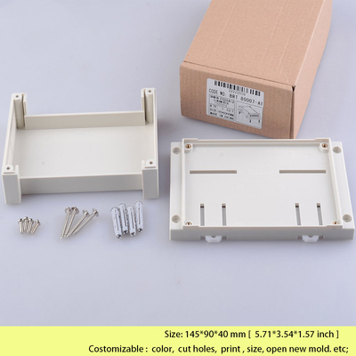 PLC Din Rail Enclosure สำหรับ Electronic Diy Switch Box กล่องต่อสายเคเบิล 145*90*40 Mm