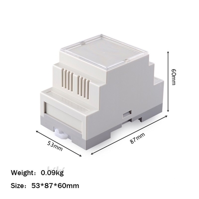 Din Rail Abs Cabinet DIY แผงวงจรไฟฟ้าสวิตช์เต้าเสียบไฟตู้ไฟ 53*87*60mm